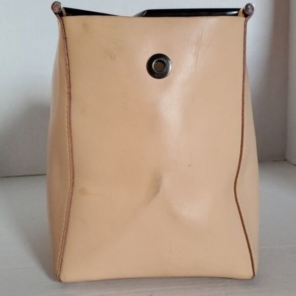 Lamarthe Italy Leather Bag Lucite Handle Satchel Handbag Purse WOMEN'S WOMAN'S - Picture 4 of 16